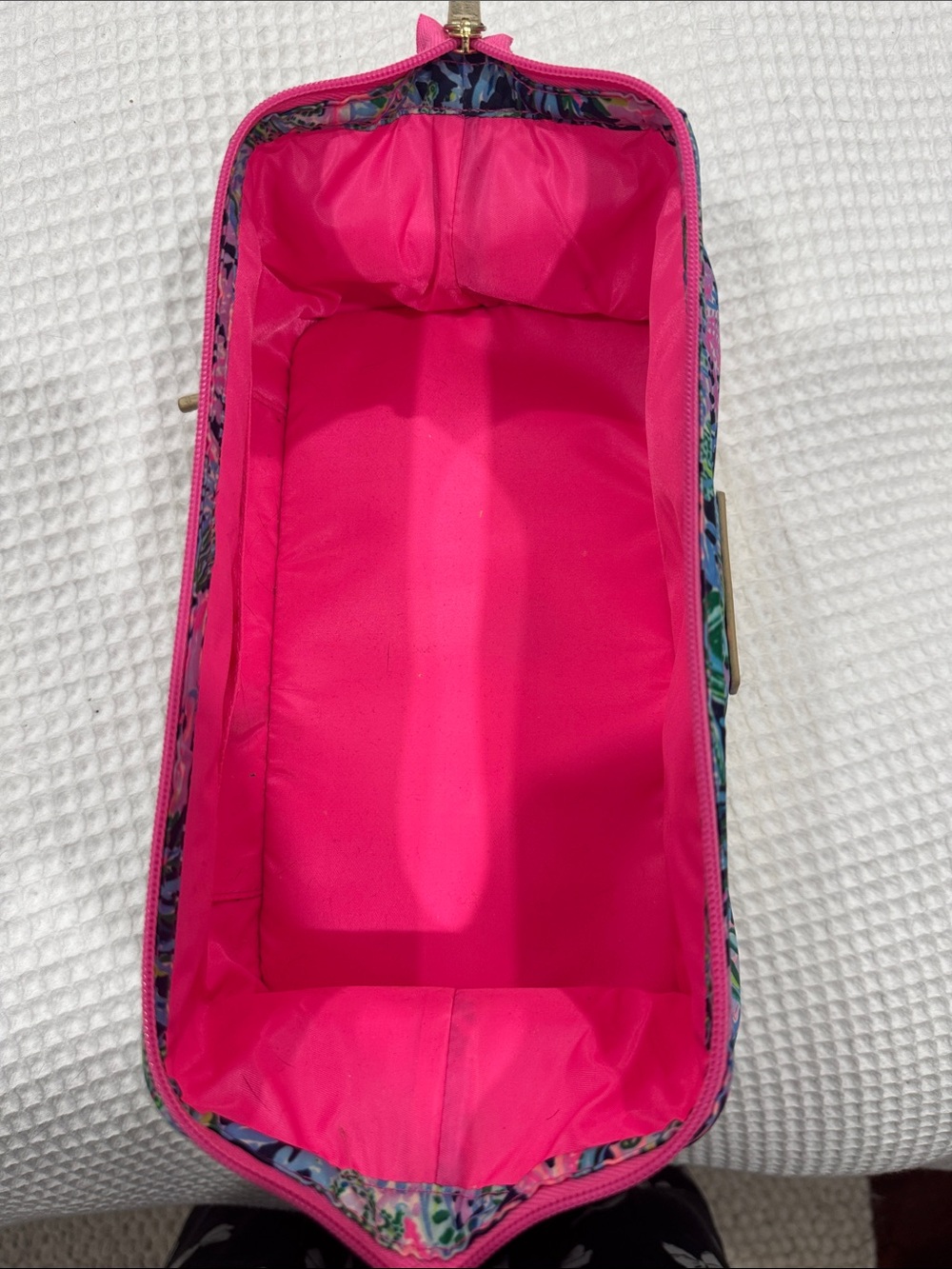 Lilly Pulitzer Floral Pink & Blue Cosmetic Case - Picture 6 of 8